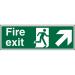 Safe Sign 600x200 1mm FireExit Man Running Right&Arrow trhc Ref SP336SRP600x200 *Up to 10 Day Leadtime*