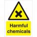 Warning Sign 300x400 1mm Plastic Harmful chemicals Ref W0198SRP-300x400 *Up to 10 Day Leadtime*