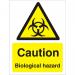 Warning Sign 300x400 1mm Plastic Caution Biological hazard Ref W0203SRP300x400 *Up to 10 Day Leadtime*