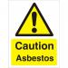 Warning Sign 300x400 1mm Plastic Caution - Asbestos Ref W0206SRP-300x400 *Up to 10 Day Leadtime*