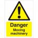 Warning Sign 300x400 1mm Plastic Danger - Moving machinery Ref W0238SRP-300x400 *Up to 10 Day Leadtime*