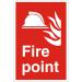 Warehouse Sign 400x600 1mm Semi Rigid Plastic Fire point Ref WPF02SRP-400x600 *Up to 10 Day Leadtime*