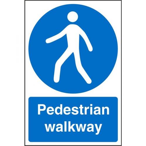 Warehouse Sign 400x600 1mm Plastic Pedestrian walkway WPM07SRP-400X600