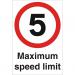 Warehouse Sign 400x600 1mm Plastic 5 Maximum speed limit Ref WPP01SRP-400x600 *Up to 10 Day Leadtime*