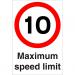 Warehouse Sign 400x600 1mm Plastic 10 Maximum speed limit Ref WPP02SRP-400x600 *Up to 10 Day Leadtime*