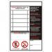 Warehouse Sign 400x600 1mm Plastic Maximum beam/shelf loads Ref WPW11SRP-400x600 *Up to 10 Day Leadtime*