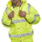 BSeen High Visibility Constructor Jacket Medium Saturn Yellow Ref CTJENGSYM *Approx 3 Day Leadtime* 137630