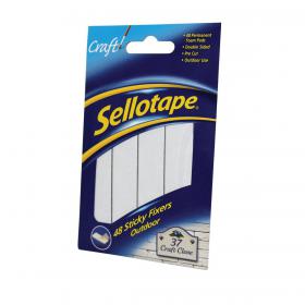 Sellotape Sticky Fixers Outdoor 20mm x 20mm Pack of 12 137754