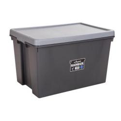 Cheap Stationery Supply of Wham (62 Litre) Bambox Storage Box with Snap-fit Lid (Graphite/Silver) 31227 Office Statationery