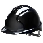 JSP EVO2 Safety Helmet HDPE 6-point Polyethylene Harness EN397 Standard Black Ref AJF030-001-1G1 138462