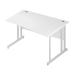 Trexus Wave Desk Right Hand White Cantilever Leg 1400mm White Ref I002342