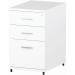 Trexus Desk High 3 Drawer 600D Pedestal 425x600x730mm White Ref I000189