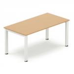 Sonix Office Furniture (160x80cm) Rectangular Meeting Table (Maple with a White Frame) fb1608mtmwh