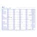 Mark-it 2019 Giant Year Planner Unmounted Landscape with Accessory Kit 1165x820mm Blue/White Ref 19YP