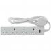 13A 4G 5M Exten Lead White El4G5M 138859