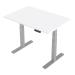 Trexus Sit-Stand Desk Height-adjustable Silver Leg Frame 1200/800mm White Ref HA01009