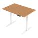 Trexus Sit Stand Desk Height-adjustable White Leg Frame 1200/800mm Beech Ref HA01021