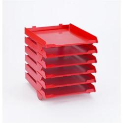 Cheap Stationery Supply of Avery Standard (A4) Paperstack Self-Stacking Letter Tray (Red) 5336RED Office Statationery