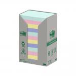 Post-it Recycled Notes, Assorted Colours, 38 mm x 51 mm, 100 Sheets/Pad, 24 Pads/Pack Ref 653-1RPTN 139938