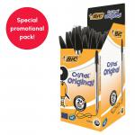 Bic Cristal Ball Pen Clear Barrel 1.0mm Tip 0.32mm Line Black Ref 8373632 [Bundle Promotion: Pack of Four Boxes of 50 pens] 139959