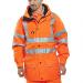 B-Seen High Visibility Carnoustie Jacket Large Orange Ref CARORL *Up to 3 Day Leadtime*