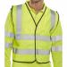 B-Seen High Visibility Short Waistcoat APP G Polyester XL Sat Yellow Ref WCENGSHXL *Up to 3 Day Leadtime*