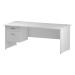 Trexus Rectangular Desk Panel End Leg 1800x800mm Fixed Pedestal 2 Drawers White Ref I002253