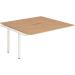 Trexus Bench Desk Double Extension Back to Back Configuration White Leg 1200x1600mm Beech Ref BE210