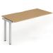Trexus Bench Desk Single Extension Silver Leg 1600x800mm Oak Ref BE328