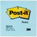 Post-it Note Cube 450 Sheets 76x76mm Pastel BlueNeon Blue Shades Ref 2028-B 140653