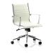 Sonix Ritz Executive Medium Back Chair With Arms Bonded Leather Ivory Ref EX000060