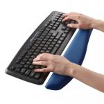 Fellowes PlushTouch Keyboard Wrist Support Blue- Microban 9287402 140963