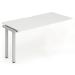 Trexus Bench Desk Single Extension Silver Leg 1600x800mm White Ref BE330