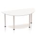 Sonix Semi-circular Silver Post Leg Table 1600x800mm White Ref BF00177