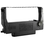 The picture shows Epson Cash Register Accessories, specifically the ERC38B fabric ribbon with the reference code C43S015374. The ribbon is black and appears to be made of a durable fabric material. It is specifically designed for use with Epson cash registers and printers.