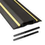 D-Line Floor Cable Cover 83mm x 1.8m Black and Yellow Ref FC83H 141862