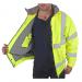 B-Seen Hi-Vis Bomber Jacket Fleece Lined Large Saturn Yellow Ref CBJFLSYL *Up to 3 Day Leadtime*