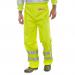 BSeen Trousers Fire Retardant Anti-static Hi-Vis L Sat Yellow Ref CFRLR52SYL *Up to 3 Day Leadtime*