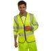B-Seen High Visibility Waistcoat Zip Fasten 4XL Saturn Yellow Ref WCENGSYZ4XL *Up to 3 Day Leadtime*