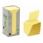 Post-it Z-note Tower Recycled 100 Sheets per Pad 76x76mm Yellow Ref R330-1T [Pack 16] 142896