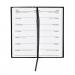 5 Star Office 2021 Slim Portrait Pocket Diary Two Weeks to View Casebound Sewn 80x160mm Black Ref 142942