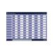 Collins Colplan 2021 Holiday Wall Planner Unmounted Landscape A1 594x840mm Blue Ref CWC10 2021
