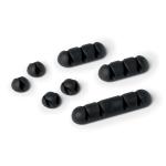 Durable CAVOLINE CLIP MIX Self Adhesive Cable Clips Graphite Ref 504137 [Pack 7] 142953