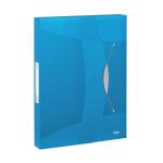 Rexel Choices Box File PP Elastic Strap 40mm Spine A4 Trans Blue Ref 2115667 142975