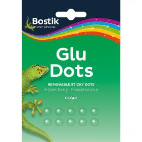 Bostik Glue Dots Extra Strong Removable Clear Pack of 64 143239