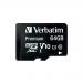 Verbatim Micro SDXC Card Including Adapter 64GB Black Ref 44084