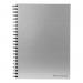 Pukka Pad Notebook Wirebound Hardback 90gsm Ruled Margin Perforated 160pp A4 Silver Ref WRULA4 [Pack 5] 143478