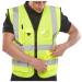 B-Seen Executive High Visibility Waistcoat 4XL Saturn Yellow Ref WCENGEXEC4XL *Up to 3 Day Leadtime*