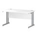 Trexus Rectangular Desk Silver Cantilever Leg 1400x800mm White Ref I000306