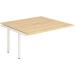 Trexus Bench Desk Double Extension Back to Back Configuration White Leg 1200x1600mm Maple Ref BE196